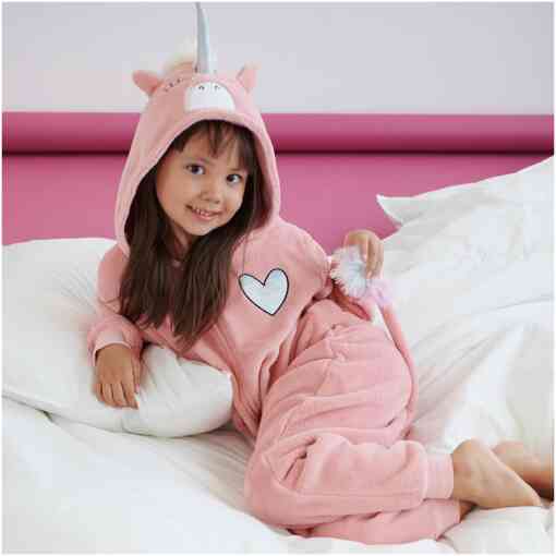 Sinsay - Pijama-salopetă - Roz-Kids > kid girl > pyjamas