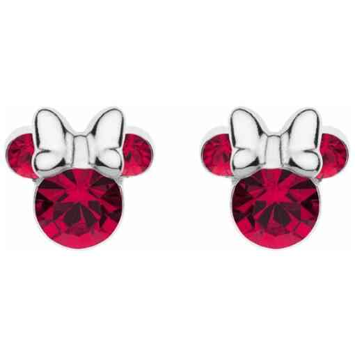 Cercei Disney Birthday Minnie Mouse luna Iulie - Argint 925 si Cristal-Disney-Disney >> Noutati