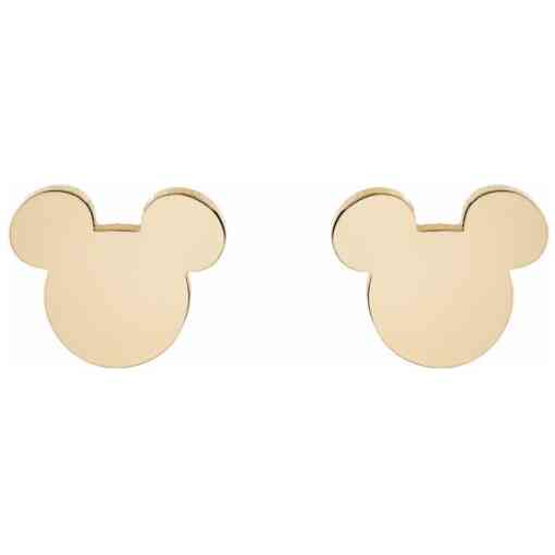 Cercei Disney Mickey Mouse simbol minimalist - Otel Medical Inoxidabil Auriu-Disney-Disney >> Noutati