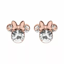 Cercei Disney Minnie Mouse - Argint 925 placat cu Aur Roz si Cristal-Disney-Disney >> Noutati