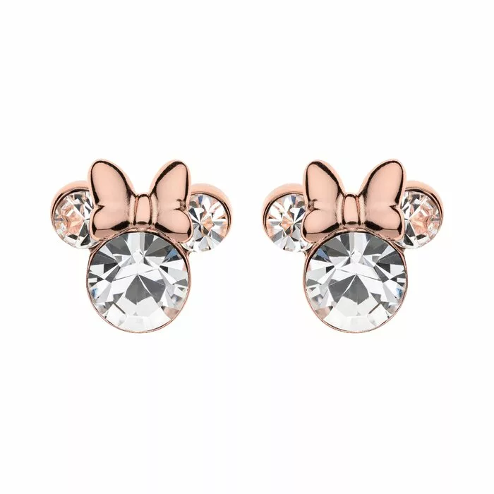 Cercei Disney Minnie Mouse - Argint 925 placat cu Aur Roz si Cristal-Disney-Disney >> Noutati