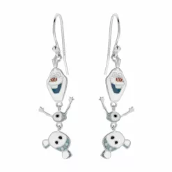 Cercei Disney cu pandantiv Olaf - Argint 925-Disney-Disney >> Noutati