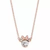 Colier Disney Minnie Mouse - Argint 925 placat cu Aur Roz si Cristal-Disney-Disney >> Noutati