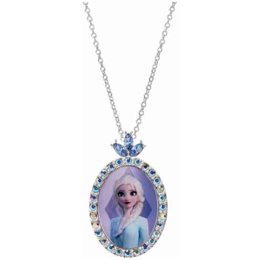 Colier Disney cu poza color Frozen Elsa crystals - Argint 925 cu Zirconia si Cristale-Disney-Disney >> Noutati