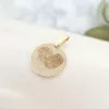 Pandantiv cu amprente sub forma unei inimi - Aur Galben 14K-Pandantive Aur-Personalizate >> Ocazie >> Pentru cei dragi >> Noutati