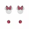 Set Cercei Disney Minnie Mouse - Otel Medical Inoxidabil si Cristale Roz-Disney-Disney >> Noutati