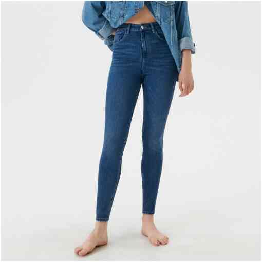 Sinsay - Blugi high waist skinny - Bleumarin-Collection > all > jeans