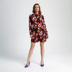 Sinsay - Rochie mini cu imprimeu floral - Multicolor-Collection > all > dresses