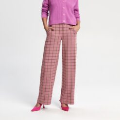 Sinsay - Pantaloni cadrilați - Violet-Collection > all > trousers