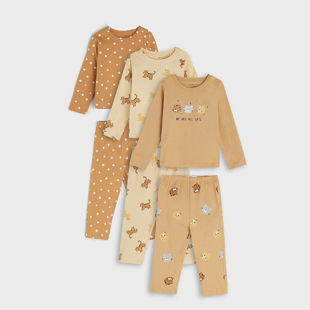 Sinsay - Set de 3 pijamale - Bej-Baby > baby boy > multipacks