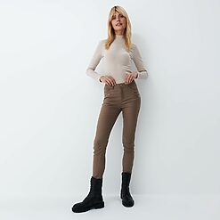 Mohito - Pantaloni skinny cerați - Bej-All > jeans