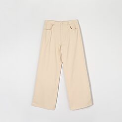 Sinsay - Blugi high waist wide leg - Ivory-Collection > all > jeans