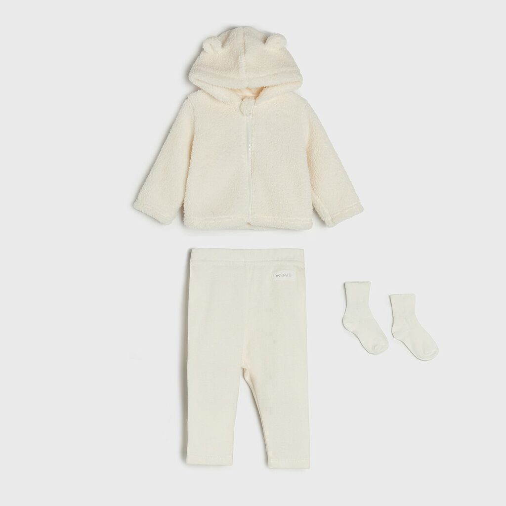 Sinsay - Compleu pentru bebeluși - Ivory-Baby > baby boy > bodysuits