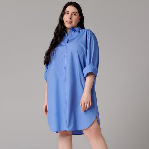 Sinsay - Rochie-cămașă - Albastru-Collection > all > dresses