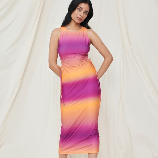Sinsay - Rochie midi cu șnur decorativ - Multicolor-Collection > all > dresses