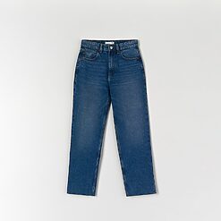 Sinsay - Blugi high waist straight - Bleumarin-Collection > all > jeans