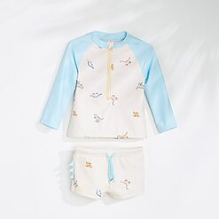 Sinsay - Costum de baie din două piese - Ivory-Baby > baby boy > accessories