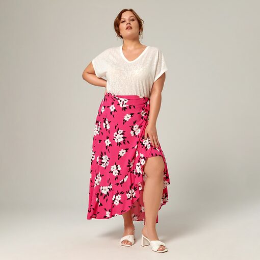 Sinsay - Fustă cu model floral - Multicolor-Collection > all > skirts
