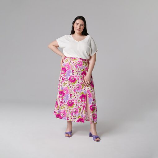 Sinsay - Fustă midi cu despicătură - Multicolor-Collection > all > skirts