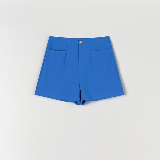 Sinsay - Pantaloni scurți eleganți - Albastru-Collection > all > shorts