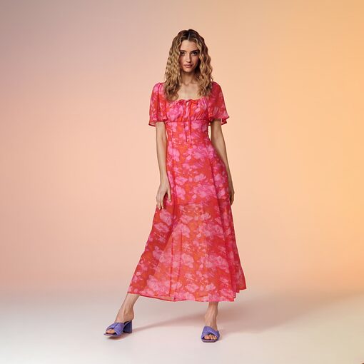 Sinsay - Rochie maxi cu imprimeu floral - Multicolor-Collection > all > dresses