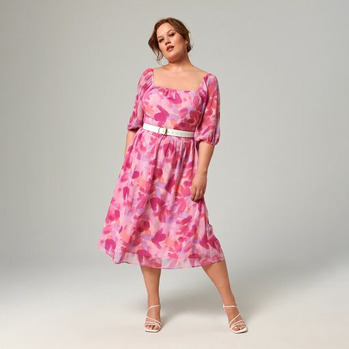 Sinsay - Rochie midi cu model - Multicolor-Collection > all > dresses