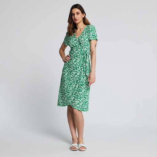 Sinsay - Rochie midi cu șnur decorativ - Verde-Collection > all > dresses