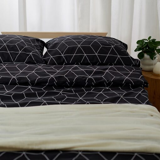 Sinsay - Set lenjerie de pat din bumbac - Negru-Home > living room > bed linen