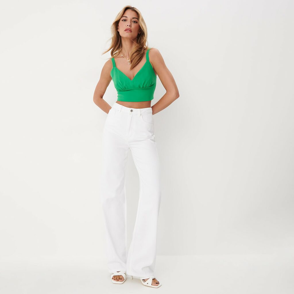 Mohito - Blugi wide leg - Alb-All > jeans