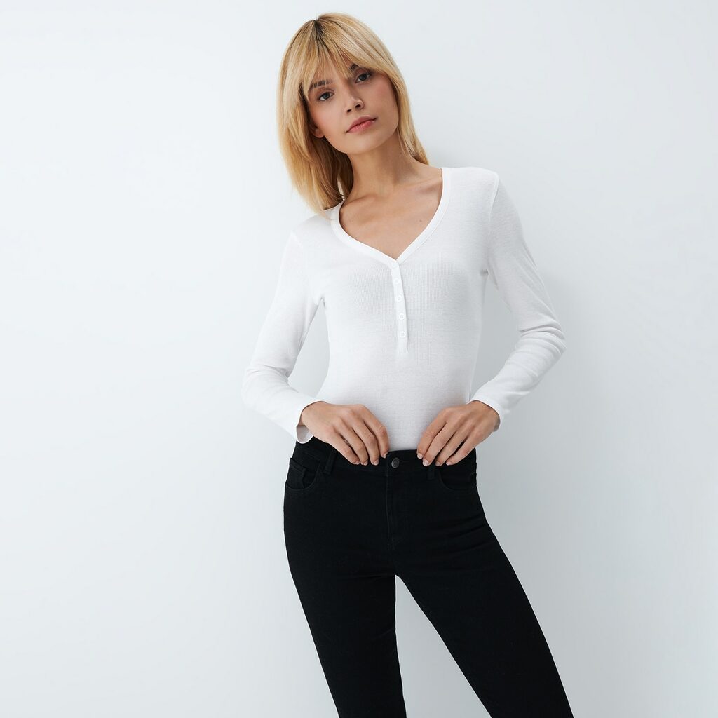 Mohito - Bluză cu mâneci lungi - Ivory-All > blouses