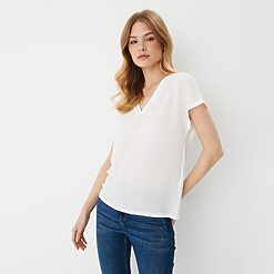 Mohito - Bluză din viscoză - Ivory-All > blouses