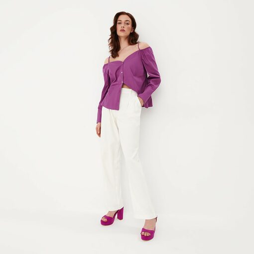 Mohito - Bluză off shoulder - Violet-All > blouses