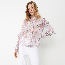 Mohito - Cămașă cu imprimeu floral - Alb-All > shirts > overprint