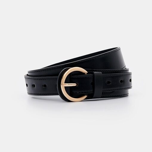 Mohito - Curea cu cataramă rotundă - Negru-Accessories > belts