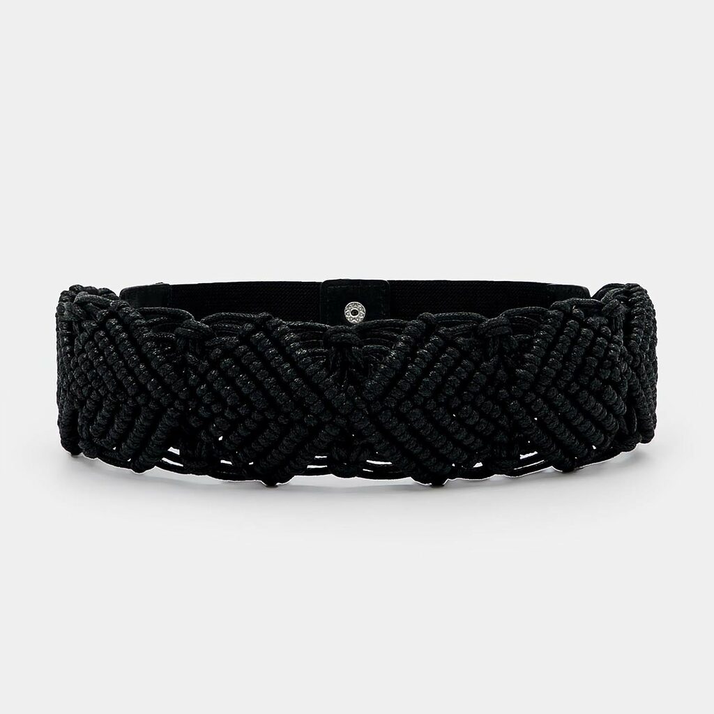 Mohito - Curea neagră cu elastic - Negru-Accessories > belts