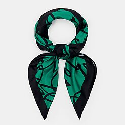 Mohito - Eșarfă neagră-verde - Multicolor-Accessories > scarves