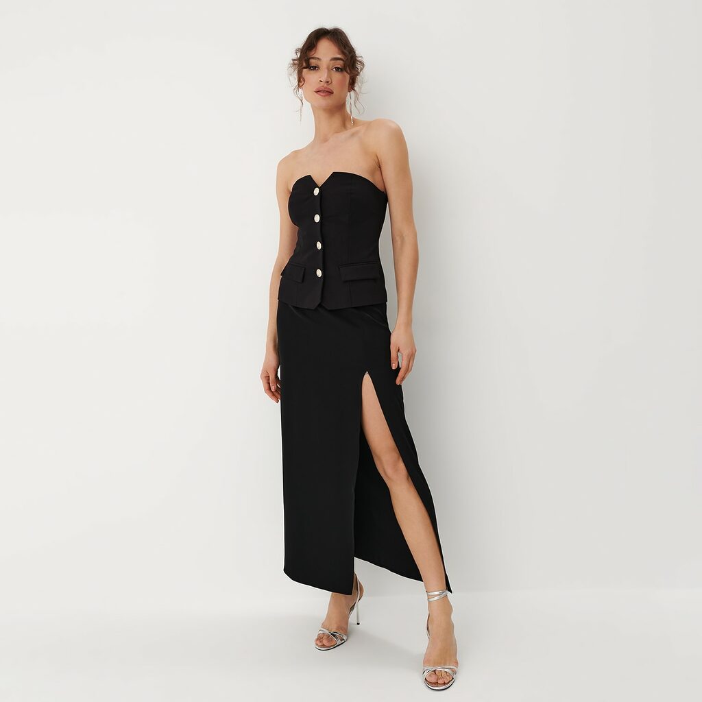 Mohito - Fustă cu despicătură - Negru-All > skirts