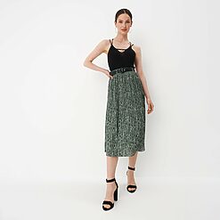 Mohito - Fustă cu pliuri - Verde-All > skirts