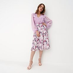Mohito - Fustă midi cu imprimeu floral - Roz-All > skirts