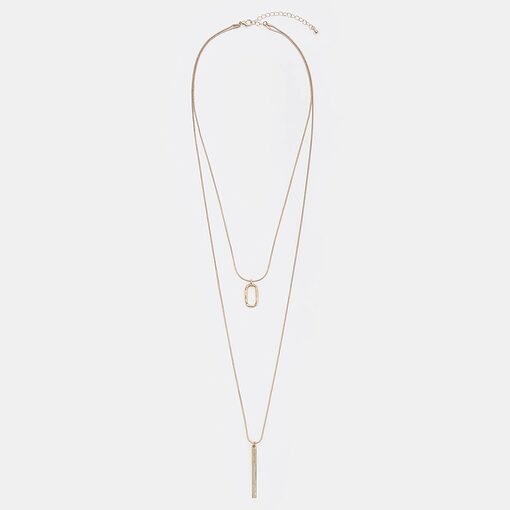 Mohito - Lănțișor dublu cu pandantive - Auriu-Accessories > jewellery > necklaces
