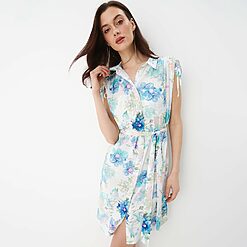 Mohito - Mini rochie cămașă din viscoză - Turcoaz-All > dresses > floral dresses