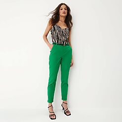 Mohito - Pantaloni chino slim verzi - Verde-All > trousers