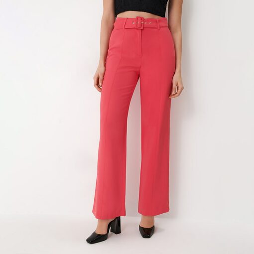 Mohito - Pantaloni cu crac drept - Roz-All > trousers