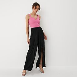 Mohito - Pantaloni cu deschizătură - Negru-All > trousers