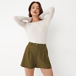 Mohito - Pantaloni scurți cu talie înaltă - Kaki-All > shorts