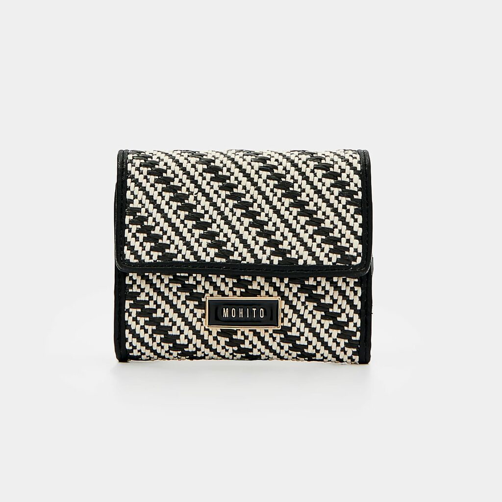 Mohito - Portofel mic cu model - Negru-Accessories > wallets