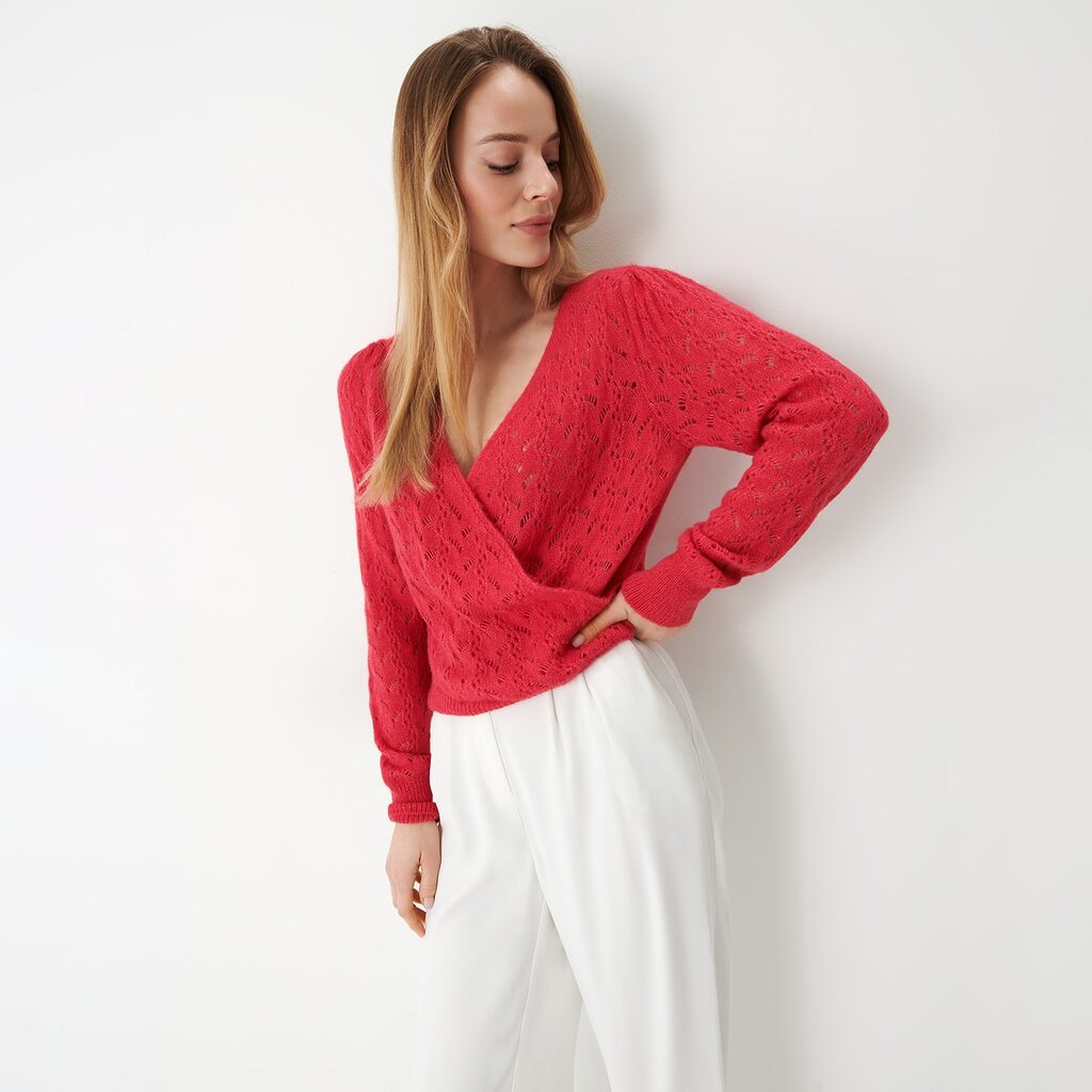 Mohito - Pulover ajurat - Roșu-All > sweaters