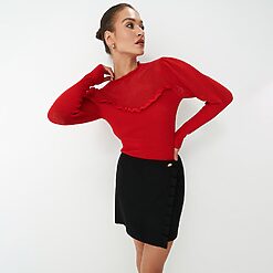 Mohito - Pulover ajustat pe corp - Roșu-All > sweaters