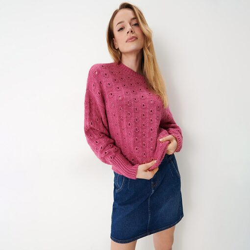 Mohito - Pulover cu model tricotat - Roz-All > sweaters