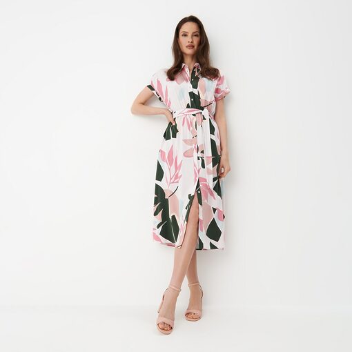 Mohito - Rochie cămașă midi - Roz-All > dresses > floral dresses